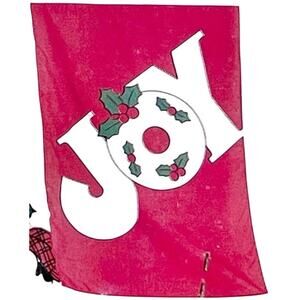 Christmas Joy Flag Outdoor Decoration Yard Garden Decor Large Banner Vintage